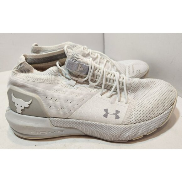 Under Armour Project Rock 2 Womens 8.5 Training Shoes 3022398 Onyx White - Picture 6 of 11